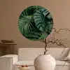 Planten - Jungle - Bladeren - Tropisch Wandcirkel behangsticker middel -sfeer1