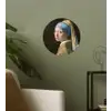 Meisje met de Parel - Schilderij van Johannes Vermeer Wandcirkel behangsticker klein -sfeer2