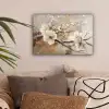 Bloemen - Natuur - Wit - Bloesem - Abstract canvas 2cm klein -sfeer1