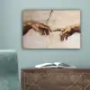 Adam - Michelangelo - Schilderij - Creation of Adam canvas 2cm klein -sfeer4