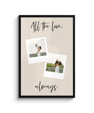 Poster met lijst - All the love always