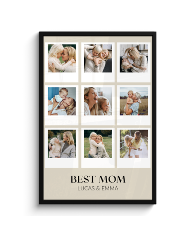 Poster met lijst - You are the best met 9 foto's