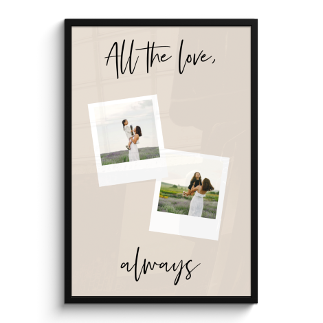 Poster met lijst - All the love always