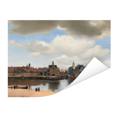 Gezicht op Delft - Schilderij van Johannes Vermeer Poster