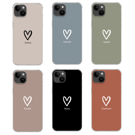 6 mogelijke opties van telefoonhoesjes hartjes