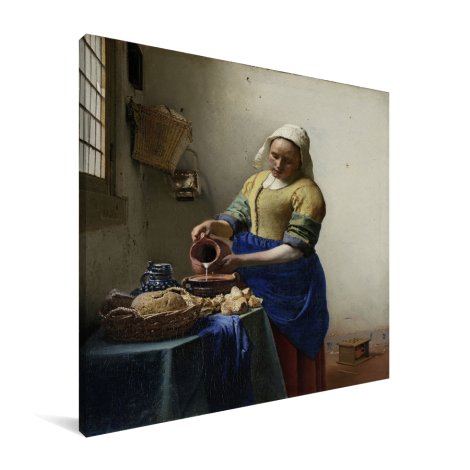 Het melkmeisje - Schilderij van Johannes Vermeer Canvas
