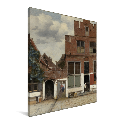 Het straatje - Schilderij van Johannes Vermeer Canvas