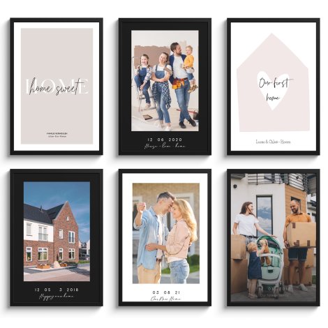 6 templates voor de housewarming poster