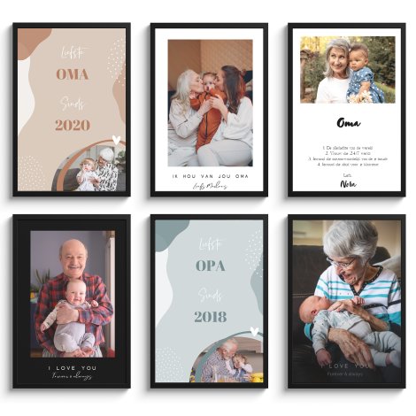 6 voorbeelden van templates voor een poster opa en oma