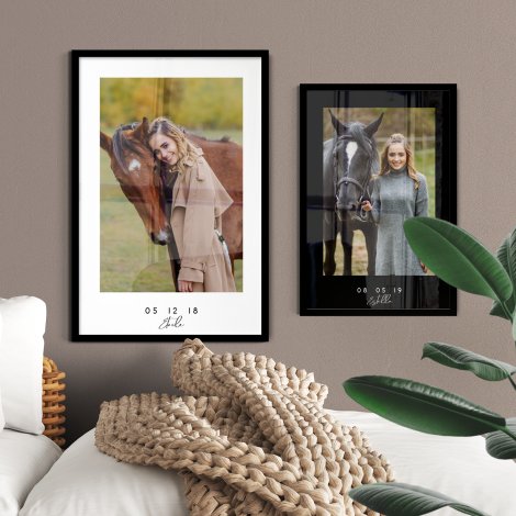 Set paarden posters met foto en tekst