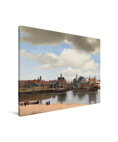 Gezicht op Delft - Schilderij van Johannes Vermeer Canvas