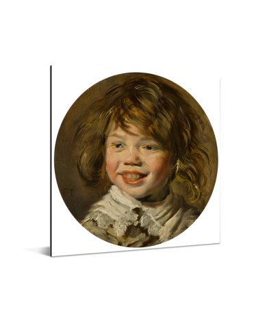 Lachende jongen - Schilderij van Frans Hals Aluminium