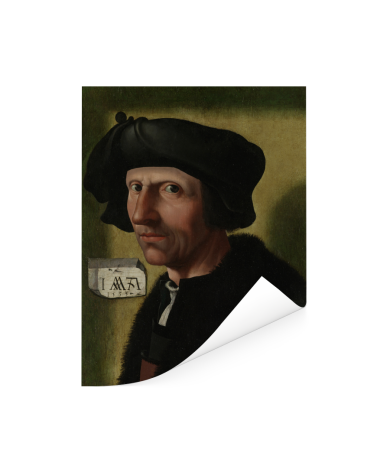 Portret van Jacob Cornelisz van Oostsanen - Schilderij van Jacob Cornelisz van Oostsanen Poster