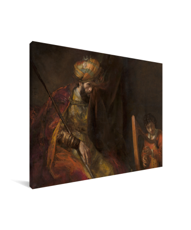 Saul en David - Schilderij van Rembrandt van Rijn Canvas