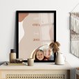 Poster met zwarte lijst van een oma template en foto thumbnail