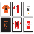 Overzicht van voetbal poster met lijst templates thumbnail