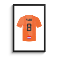 Oranje shirt met Nederlandse vlag als ingelijste poster thumbnail