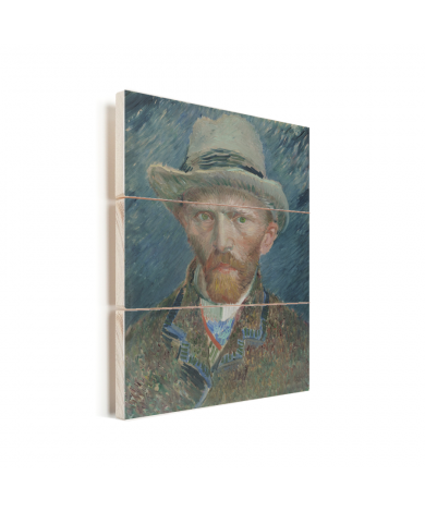 Zelfportret 1887 - Schilderij van Vincent van Gogh Vurenhout met planken
