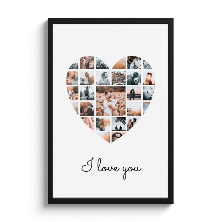 Foto in lijst Hart collage