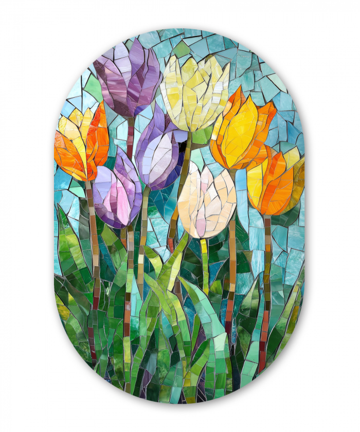 muurovaal-aluminium-moza-ek-veld-tulpen-kleurrijk-bestel-nu