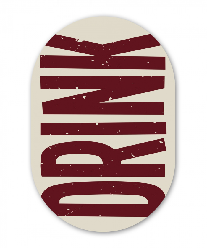 Rood - Vintage - Decoratie - Japandi Wandcirkel Ovaal Aluminium middel -3d