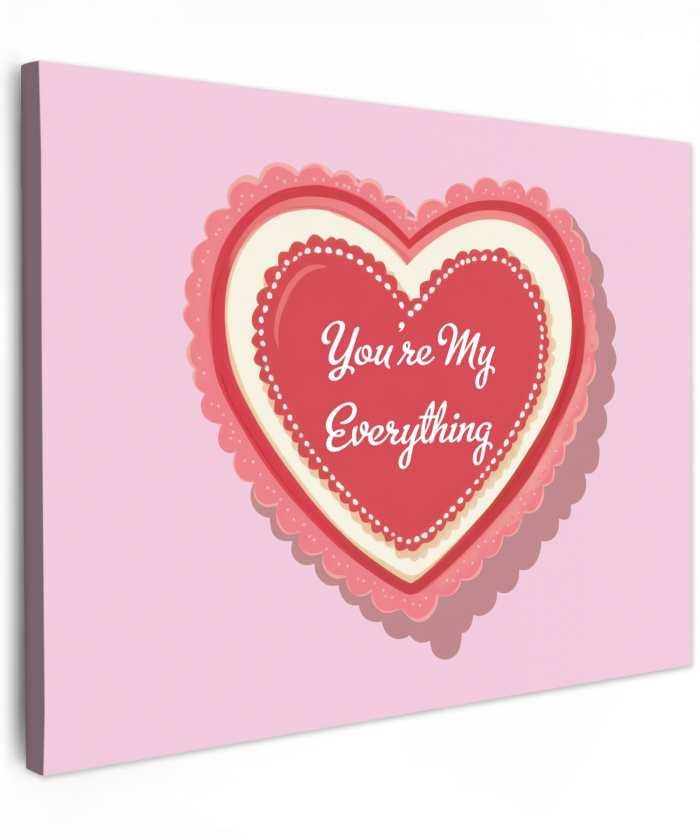 Liefde - Hart - Valentijn canvas 2cm xxl -z3d
