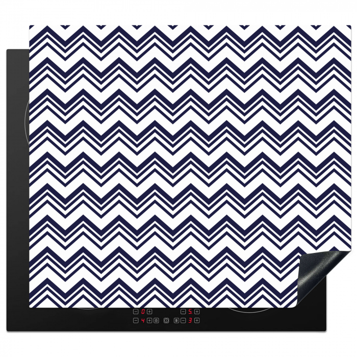 Sea - Ocean - Waves - Blue - White Inductie beschermer vinyl 3mm middel 274 -3d