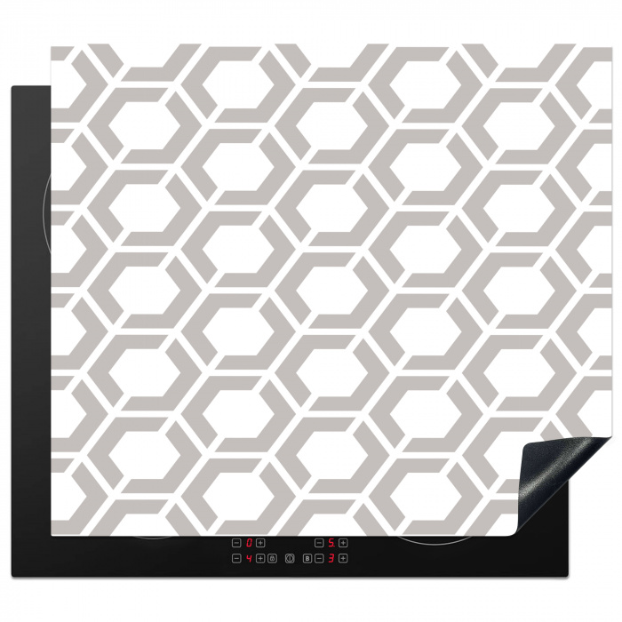Grafisch - Patroon - Modern - Hexagon - Gefragmenteerd Inductie beschermer vinyl 3mm middel 274 -3d