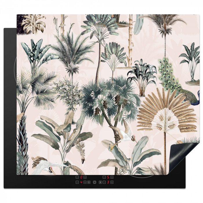 Inductie afdekplaat - Vintage - Jungle - Dieren - Natuur - Inductie beschermer Inductie beschermer vinyl 3mm middel -3d