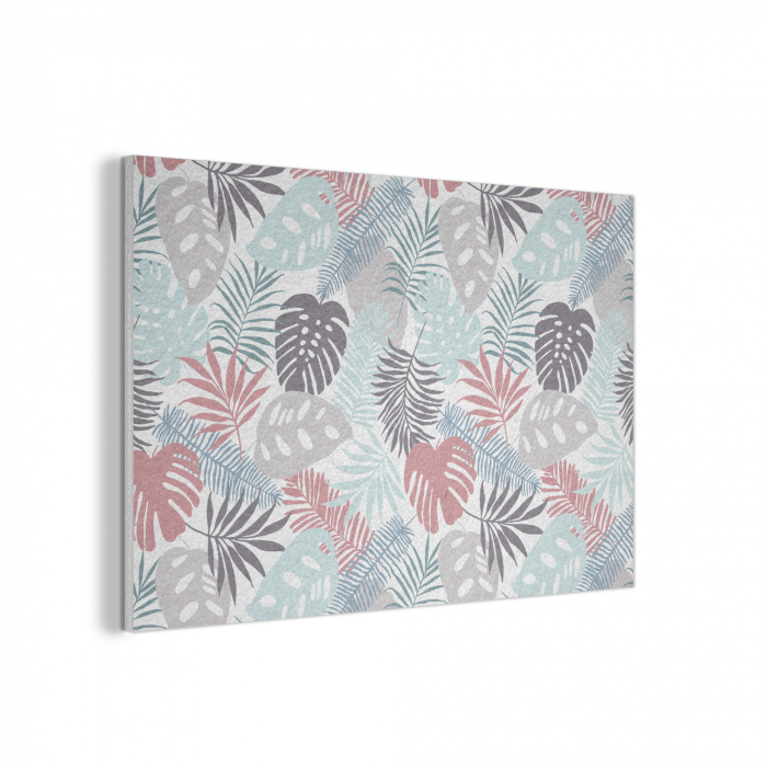 Bladeren - Jungle - Pastel - Tropisch PET vilt middel -3d