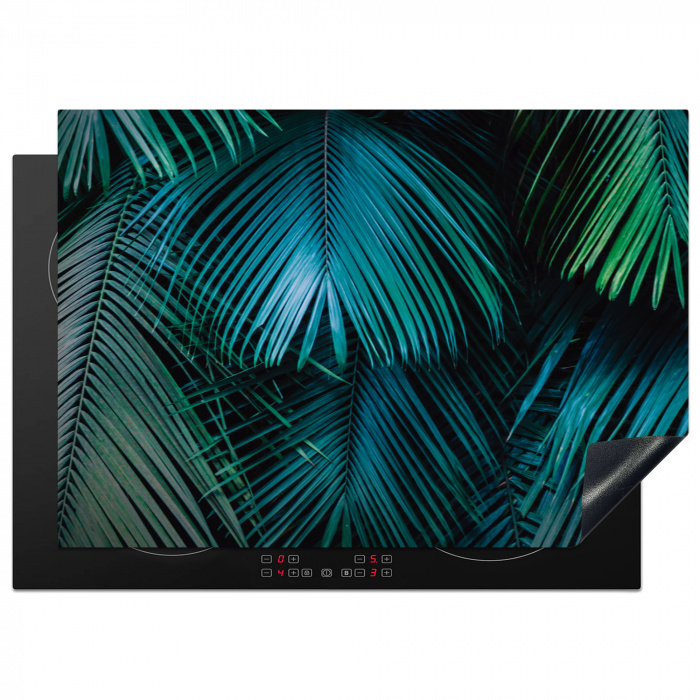Inductie mat - Jungle - Inductie beschermer - Palmblad - Natuur Inductie beschermer vinyl 3mm middel -3d
