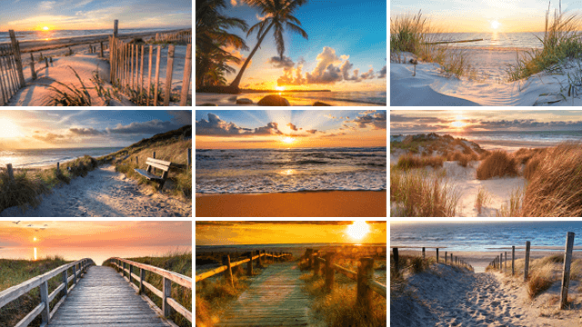 Overzicht van strand & zee collectiebeelden