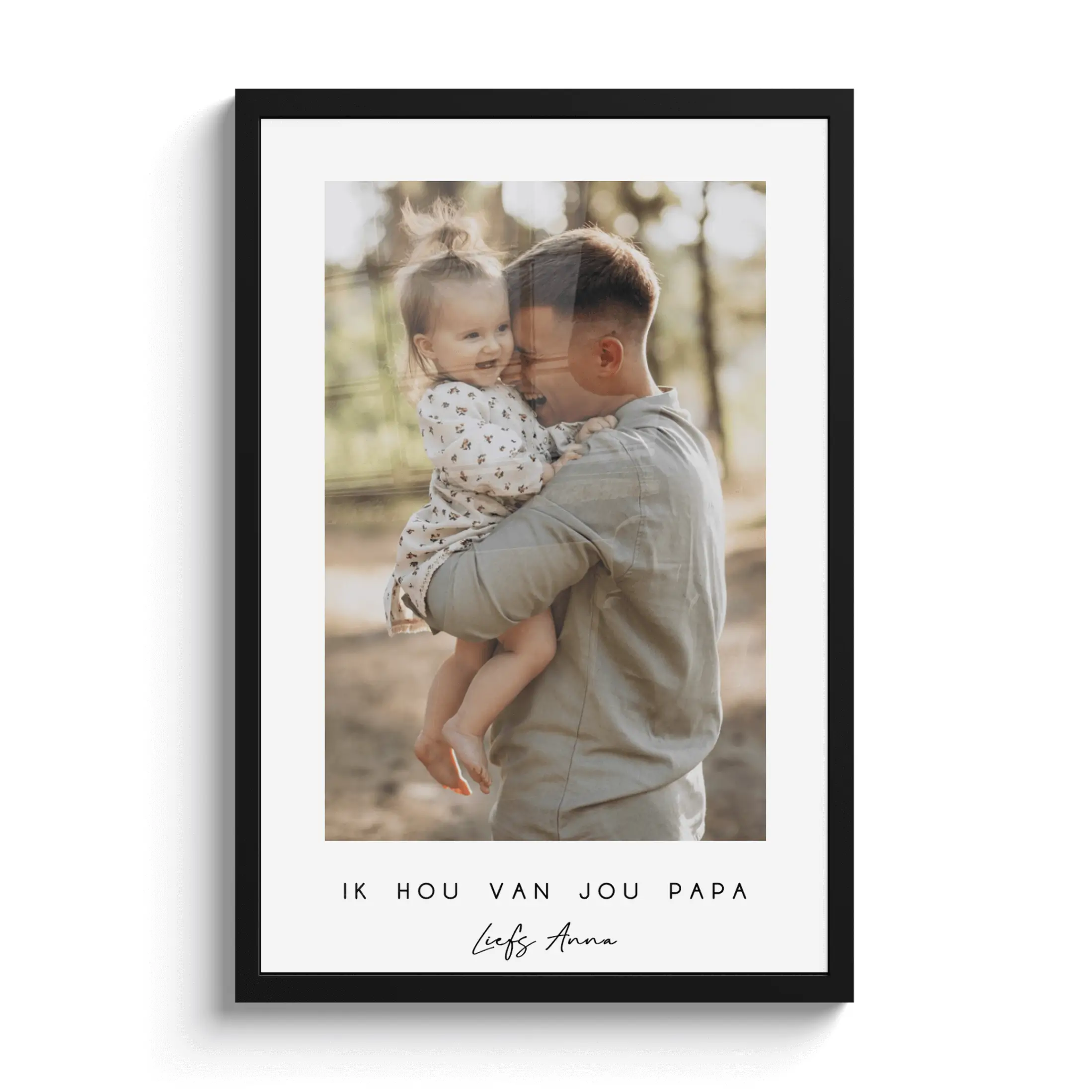 Poster met lijst Witte border met tekst
