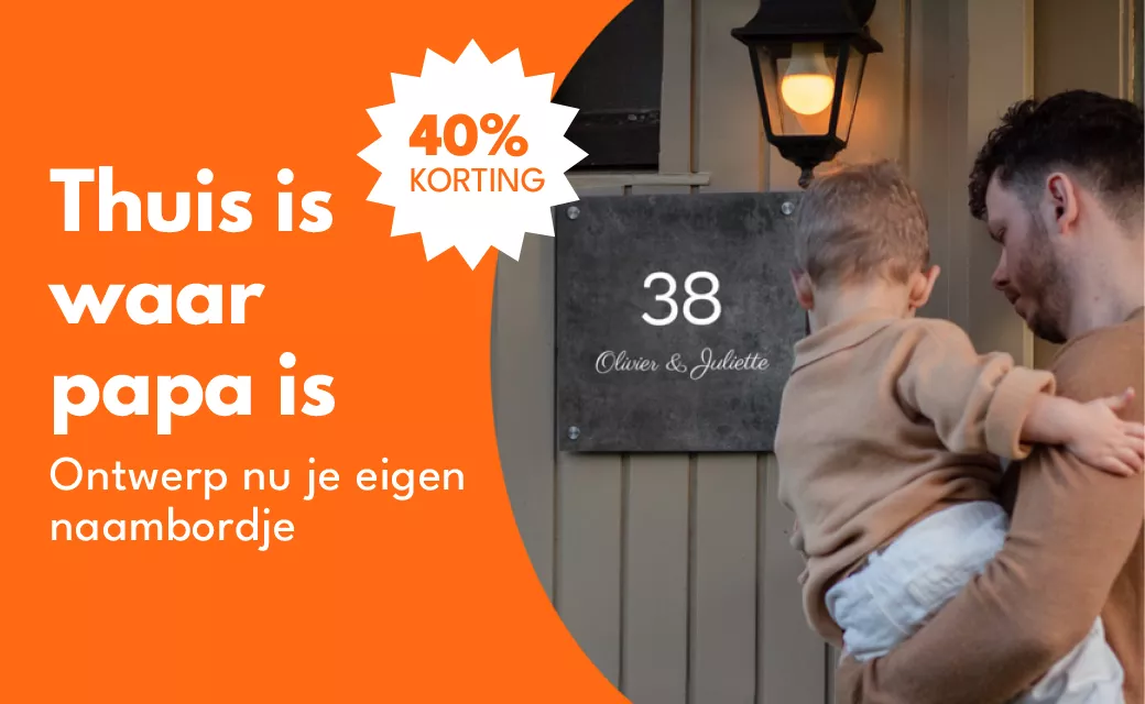Naambordje voordeur banner mobiel