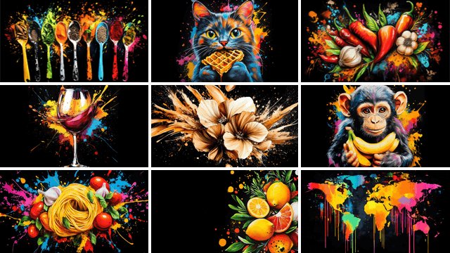 Overzicht van graffiti collectiebeelden