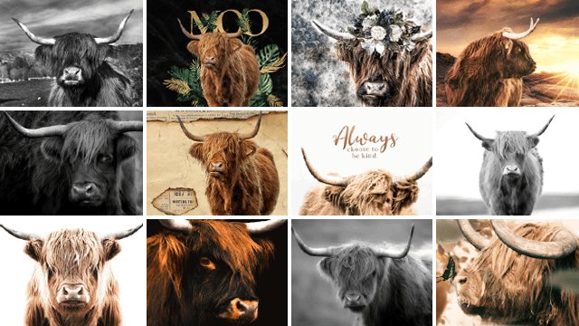 Placemats met Schotse hooglanders