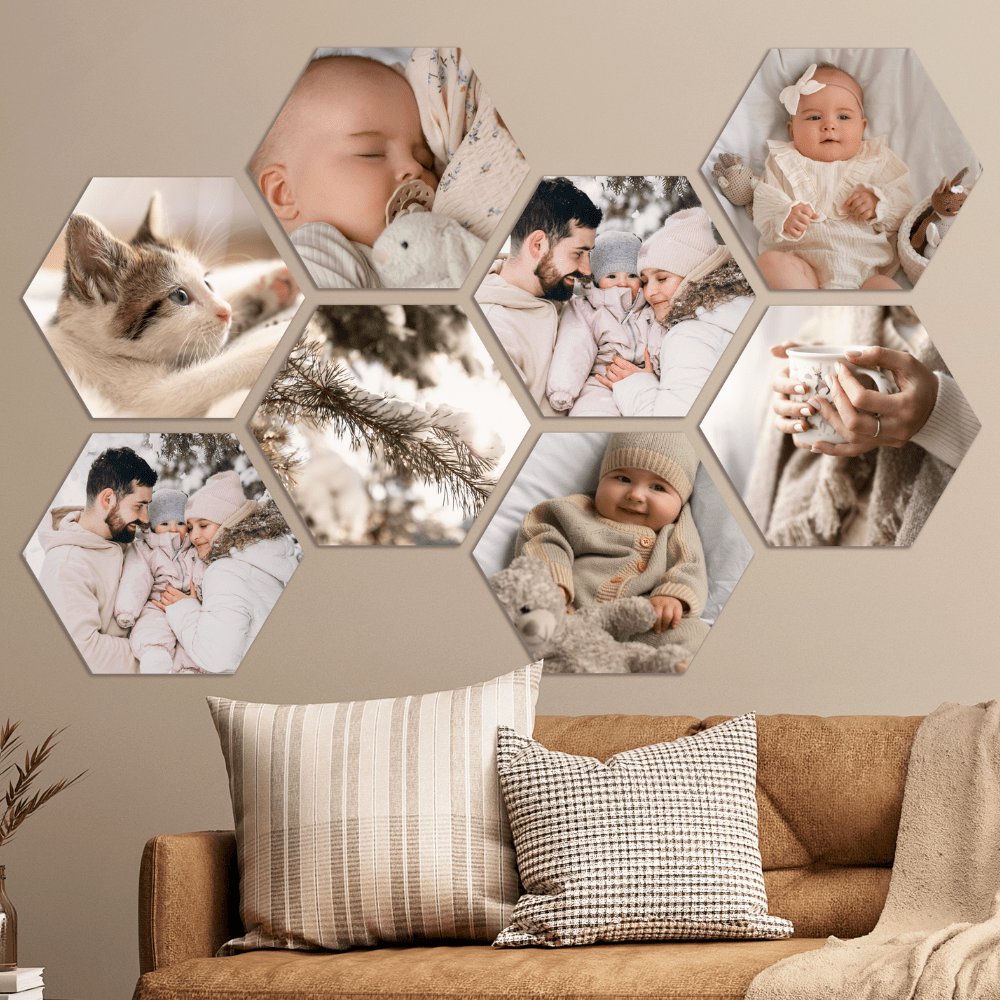 Hexagon collage