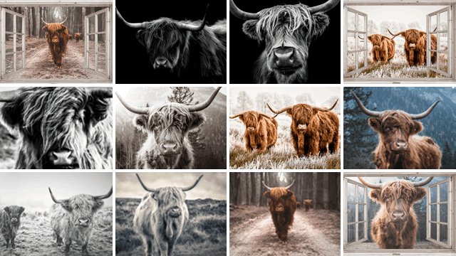 Spatscherm Schotse hooglanders