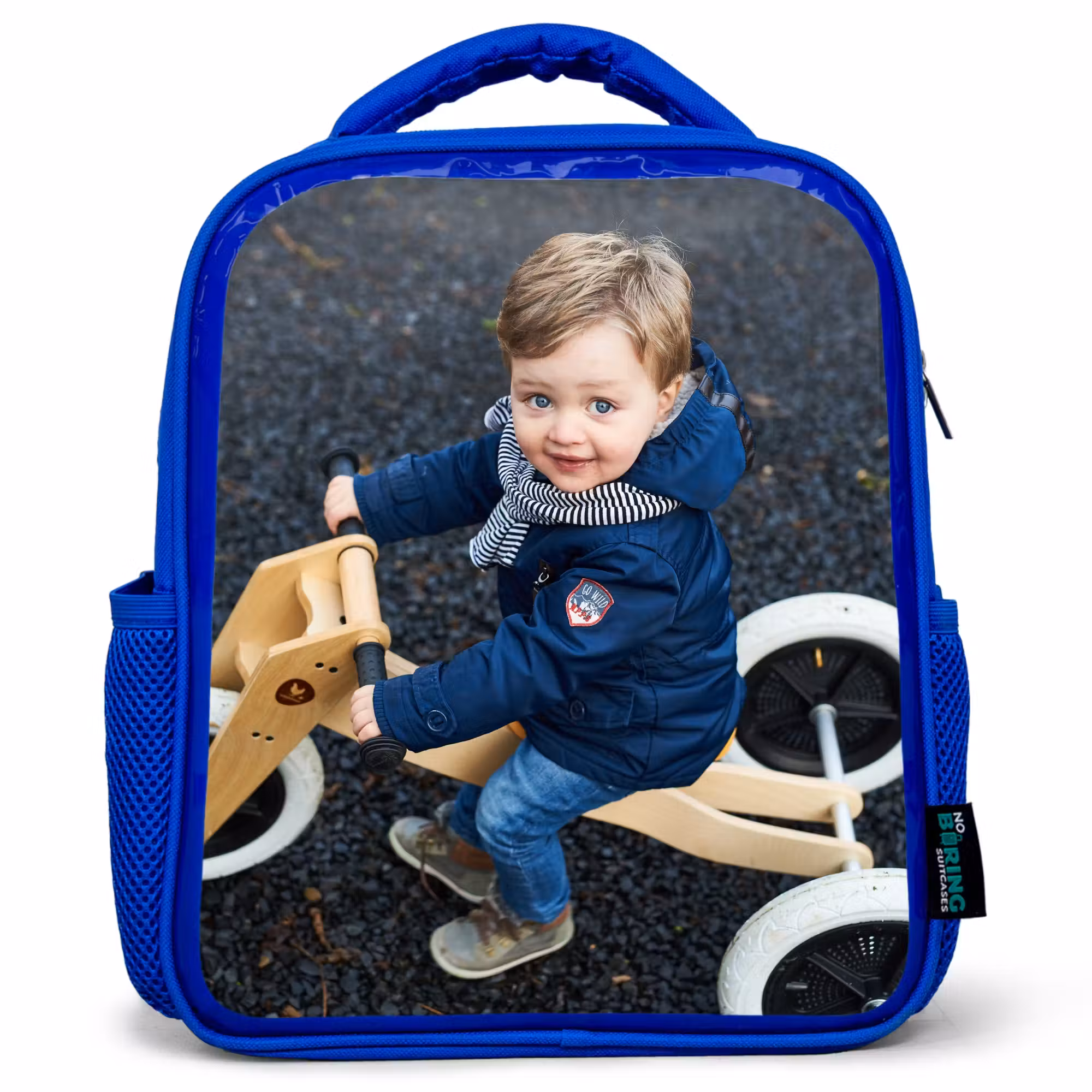 Kinderrugzak blauw met eigen foto