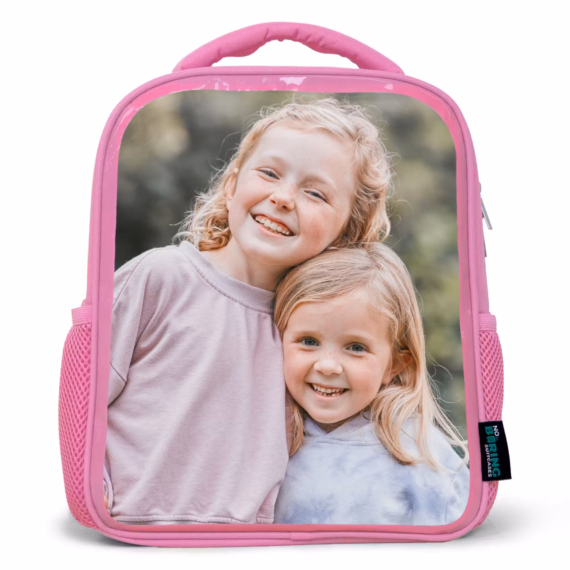 Kinderrugzak roze met eigen foto