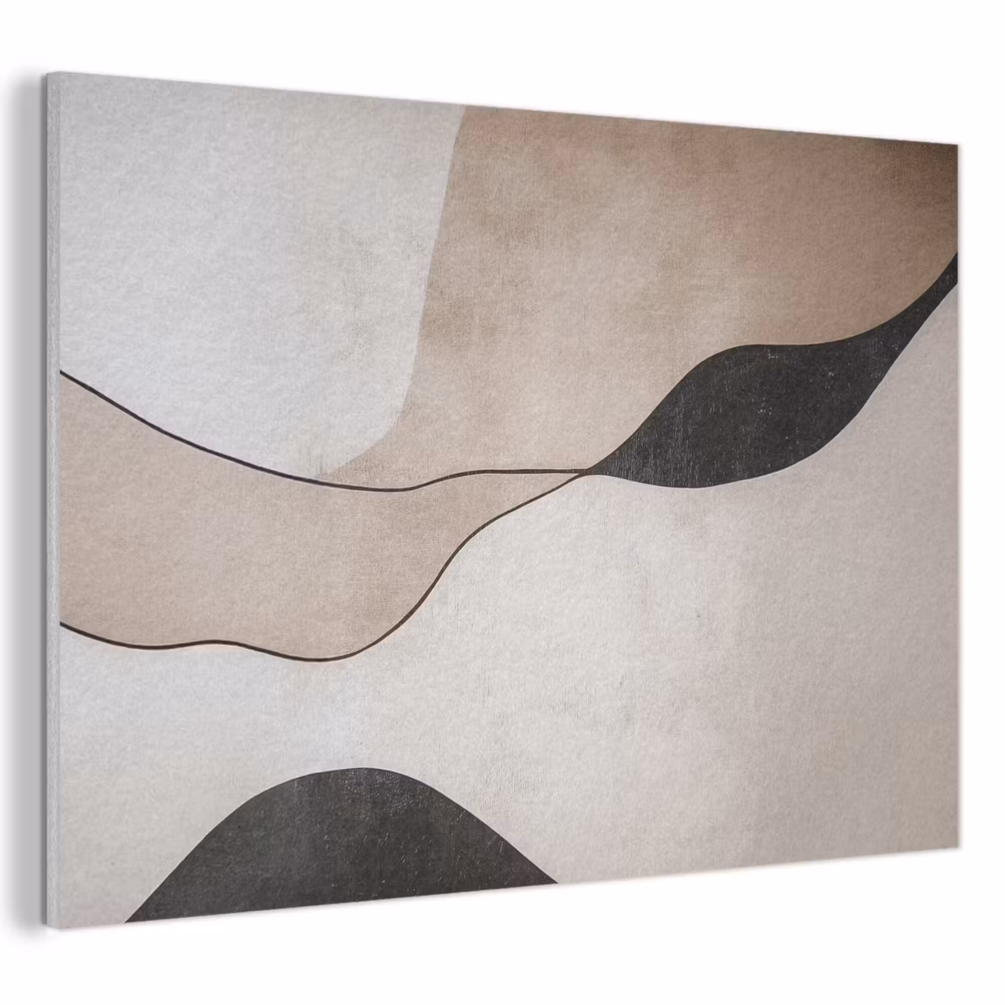 Akoestisch schilderij - Contourlijnen - Abstracte landschap