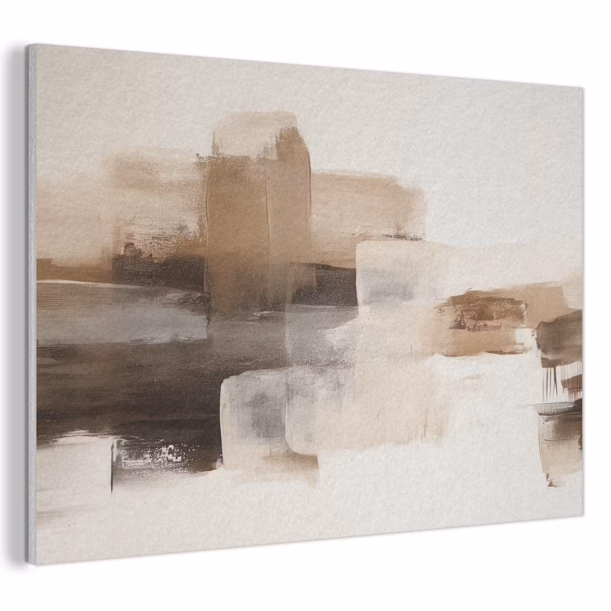 Akoestisch schilderij - Penseelstreken - Abstract landschap - Rust