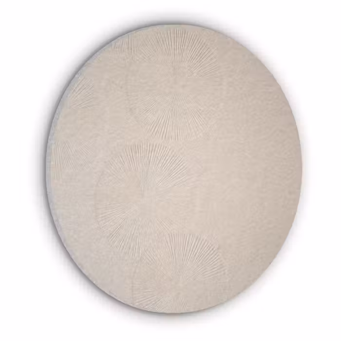 Akoestisch schilderij rond - Japandi - Beige - Modern