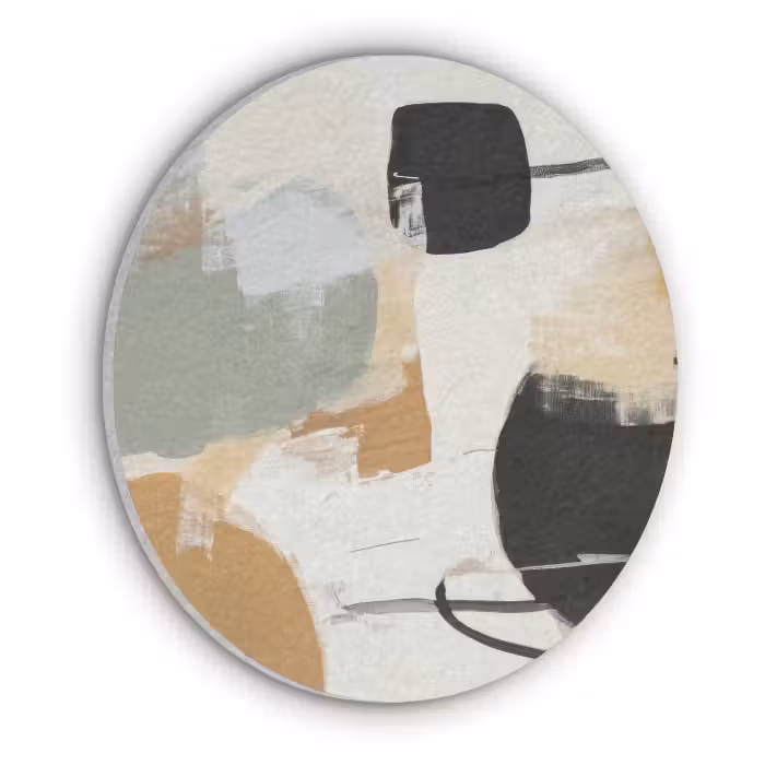 Akoestisch schilderij rond - Paint - Abstract - Kleuren