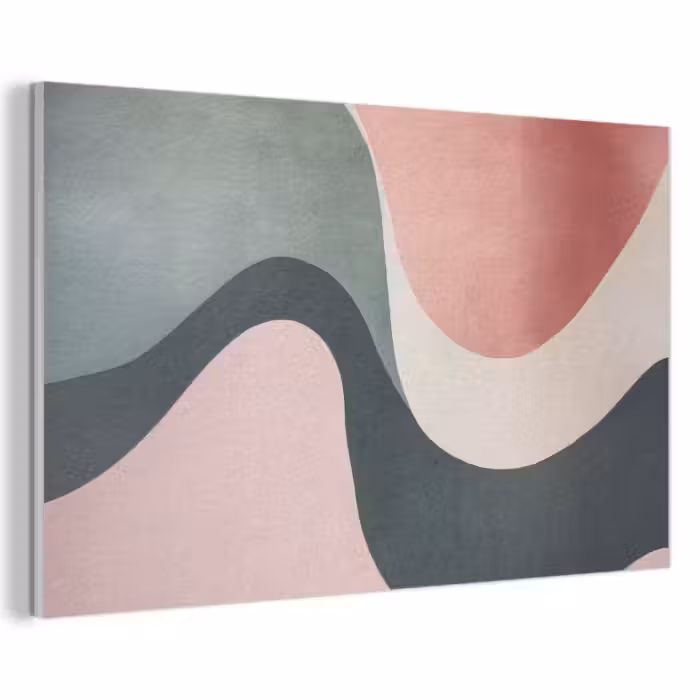 Akoestisch schilderij - Abstract - Golven - Sierlijk - Roze