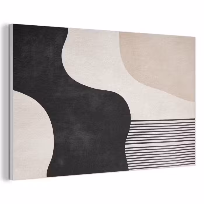 Akoestisch schilderij - Abstract - Japandi - Beige - Modern