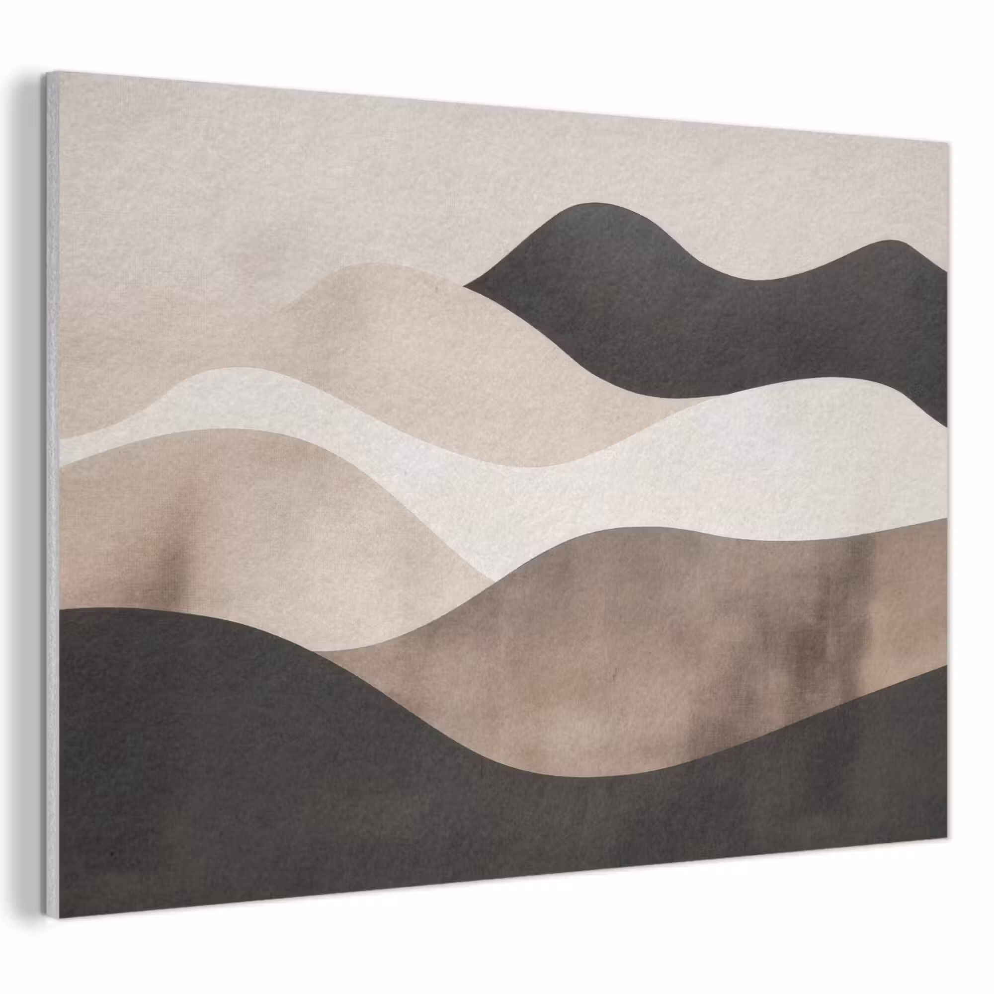 Akoestisch schilderij - Abstract - Landschap - Golven - Crèmekleur
