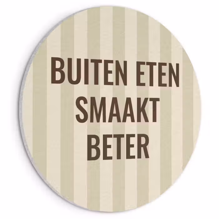 Akoestisch schilderij - Buiten - Quote - Strepen - Zomer