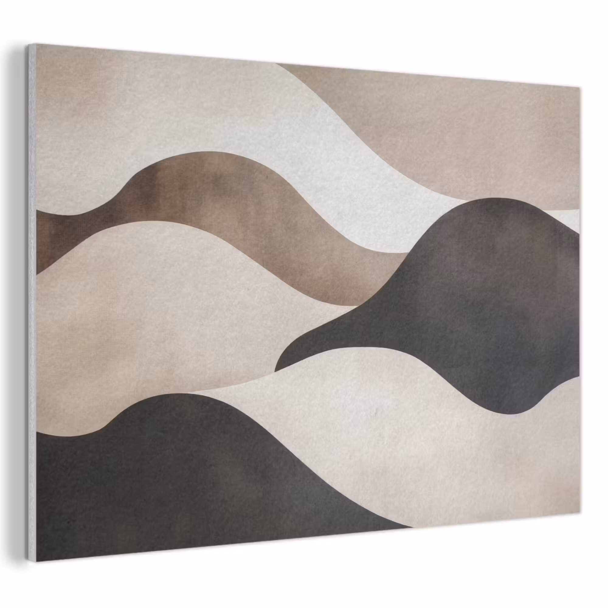 Akoestisch schilderij - Golven - Abstract - Beige