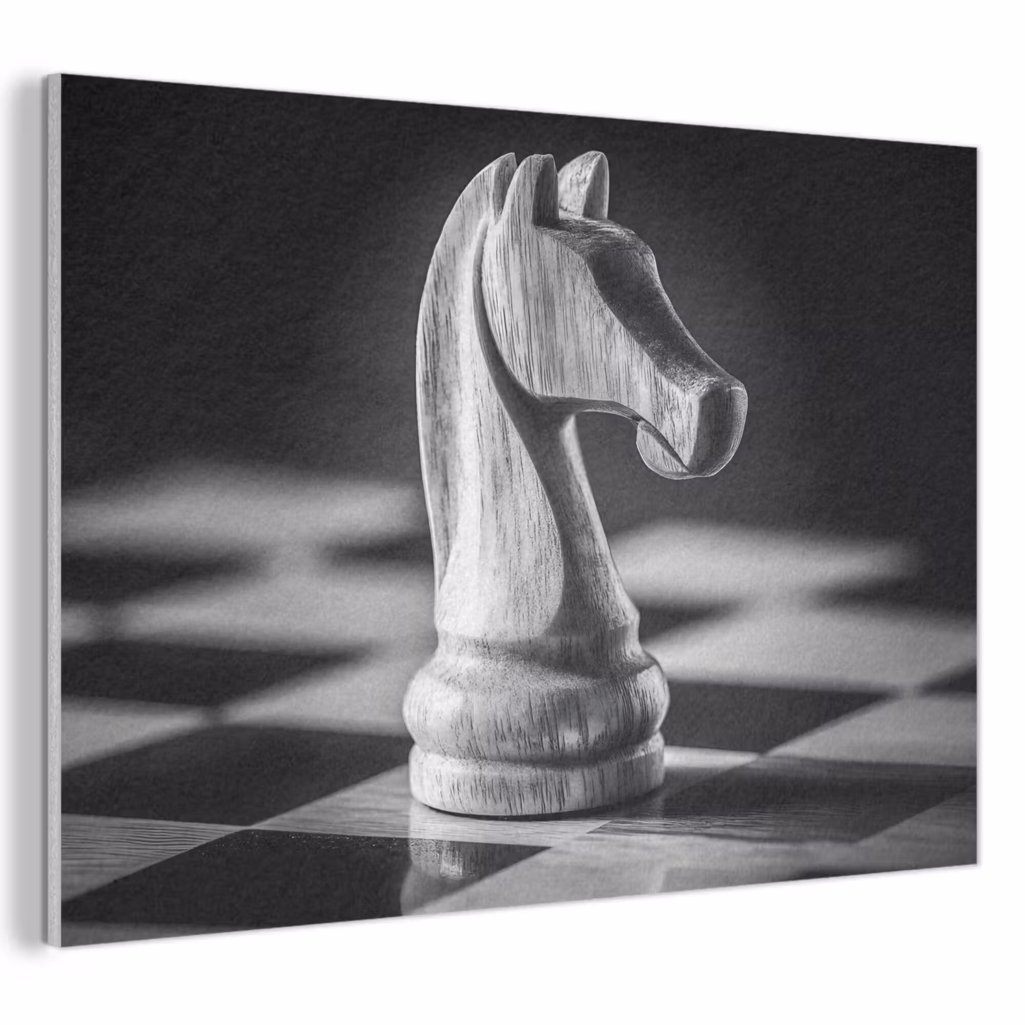 Akoestisch schilderij - Paard - Hout - Schaalbord - Zwart